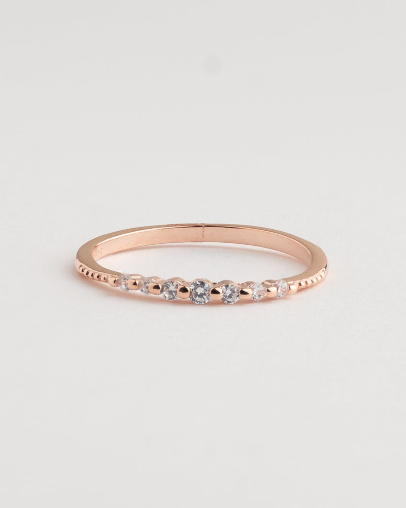 Bead Half-Eternity Ring
