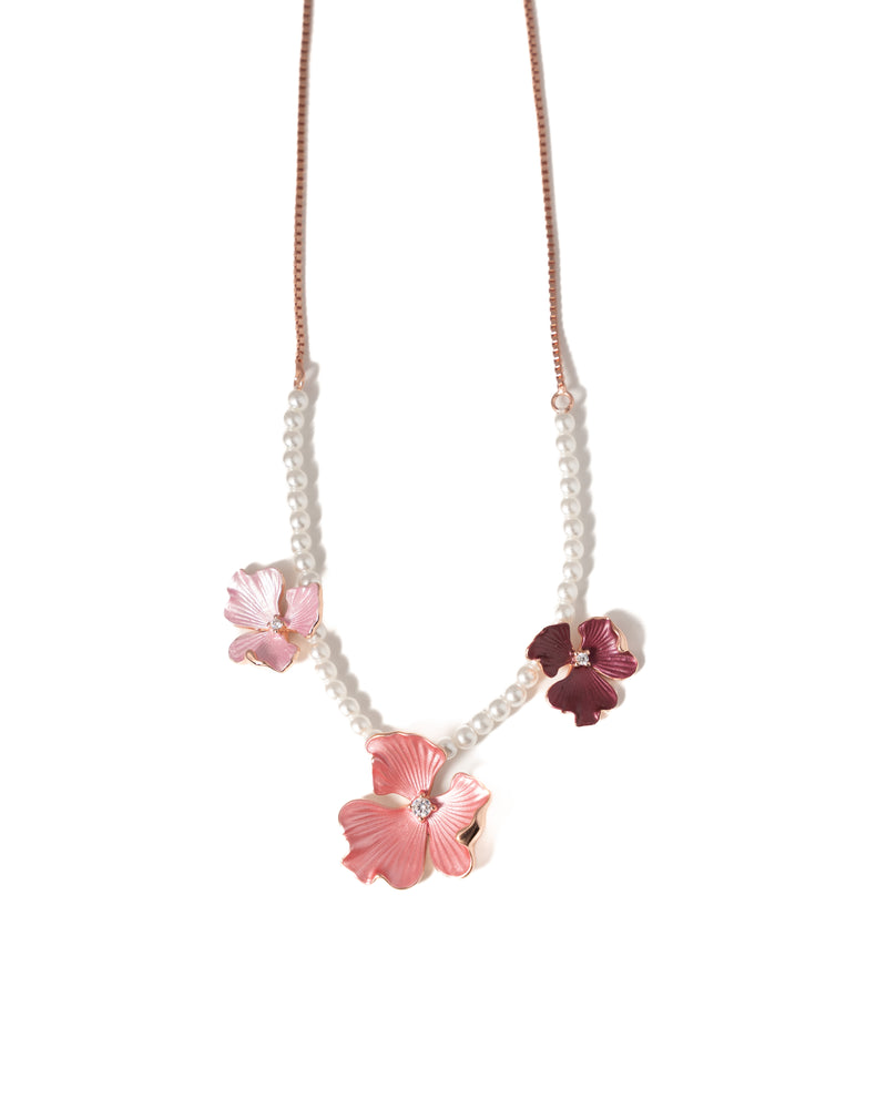 Flora Enamel Necklace — detail