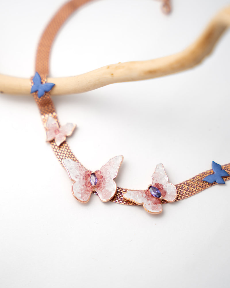 Butterfly Mesh Choker — on branch